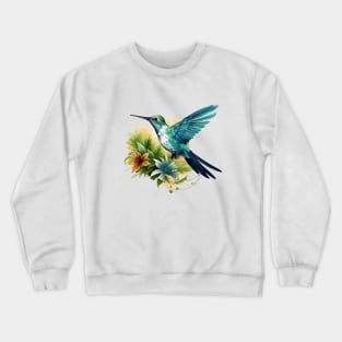 Watercolor Hummingbird Crewneck Sweatshirt